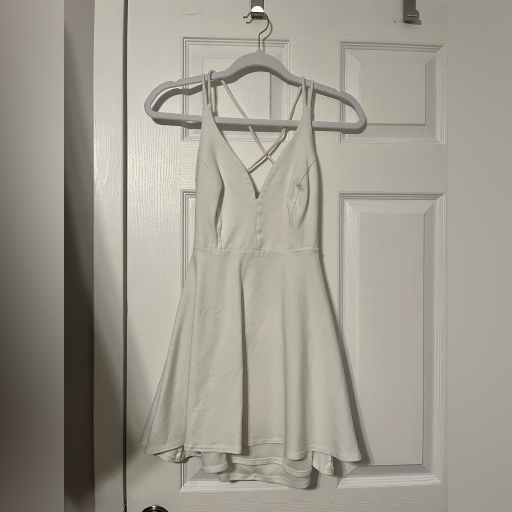 Lulu’s Strappy White Mini Dress